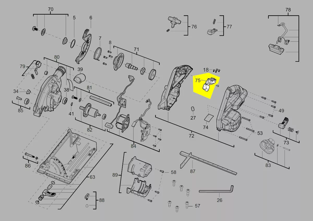 interrupteur réf. 4931472863 AEG